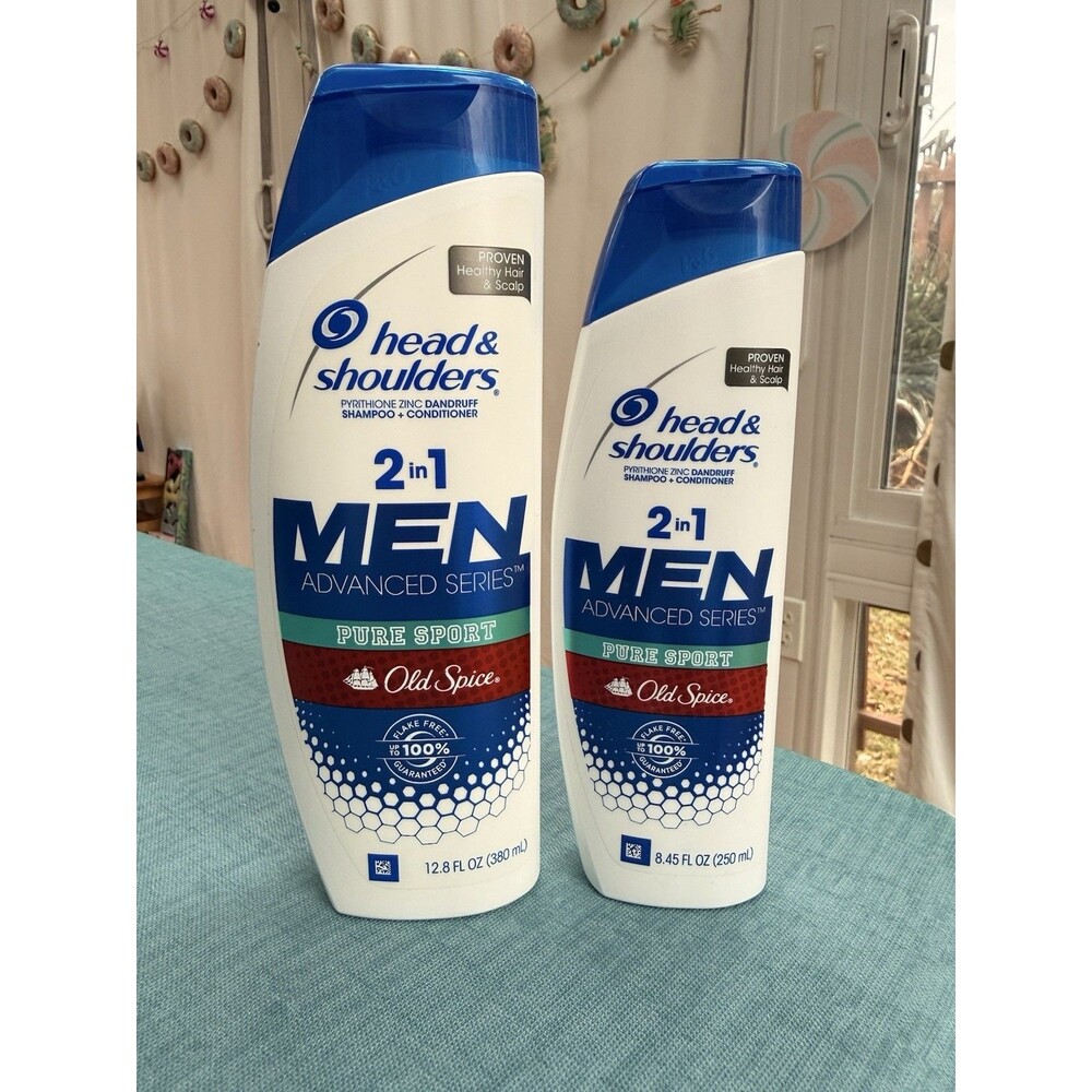 Head & Shoulders, 2 In 1 Old Spice Pure Sport, 12.8 & 8.45 Oz 2 Pack Dandruff